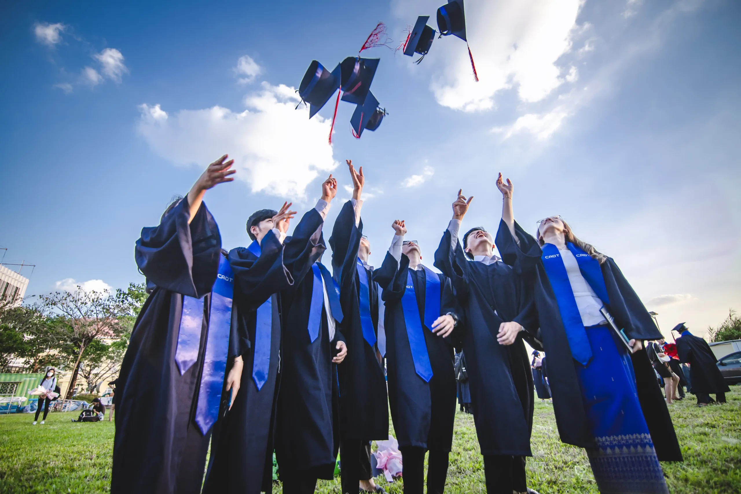 Students walking on a university campus